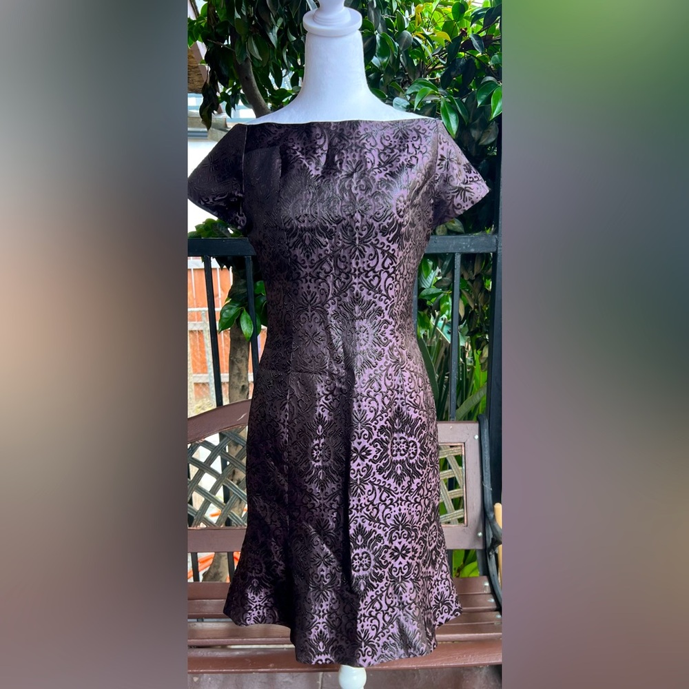 b Michael America Red collection brocade dress